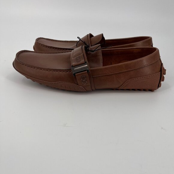 Unlisted by Kenneth Cole Owen Belt Driver Loafer Size 11M Cognac Brown Slip On - Picture 3 of 12